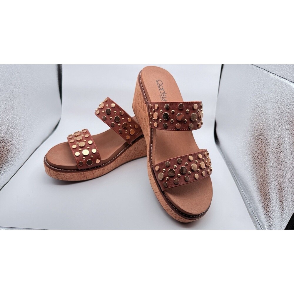 Corkys Bad Habit Wedge Sandals Size 9 - Picture 2 of 6
